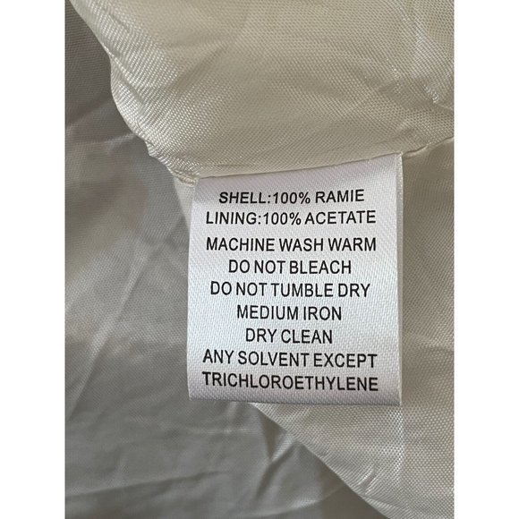 Peruvian Connection Ramie Ikat Fit And Flare Dress Size 6 Blue White Sleeveless - Picture 7 of 7